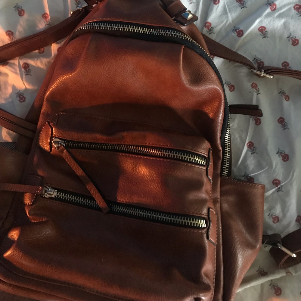 faux leather backpack